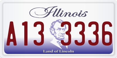 IL license plate A133336