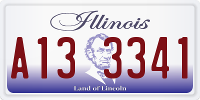 IL license plate A133341