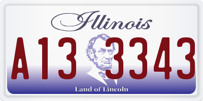 IL license plate A133343