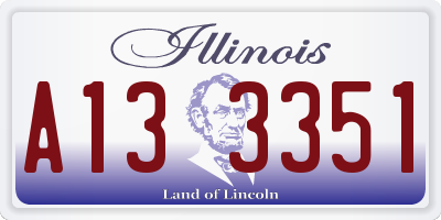 IL license plate A133351