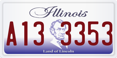 IL license plate A133353