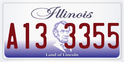 IL license plate A133355
