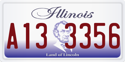 IL license plate A133356