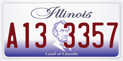 IL license plate A133357
