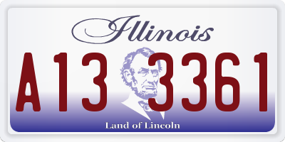 IL license plate A133361