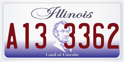IL license plate A133362
