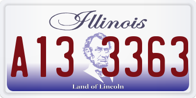 IL license plate A133363