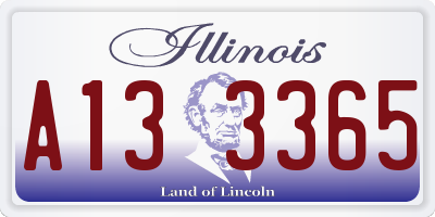 IL license plate A133365