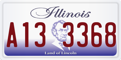 IL license plate A133368