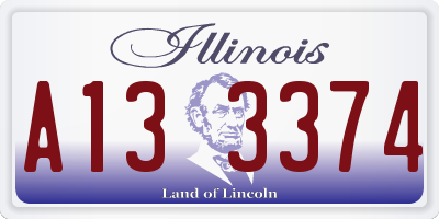 IL license plate A133374
