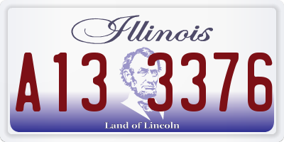 IL license plate A133376