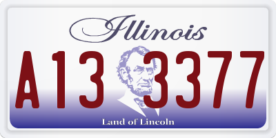 IL license plate A133377
