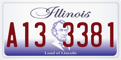 IL license plate A133381