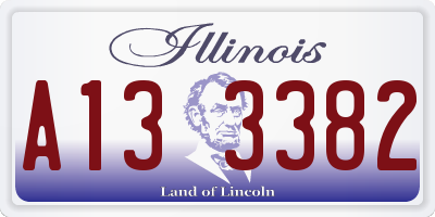IL license plate A133382