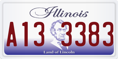 IL license plate A133383