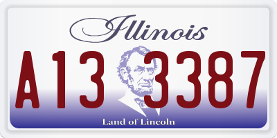 IL license plate A133387