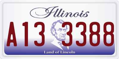 IL license plate A133388