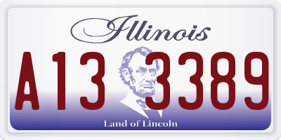 IL license plate A133389