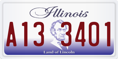 IL license plate A133401