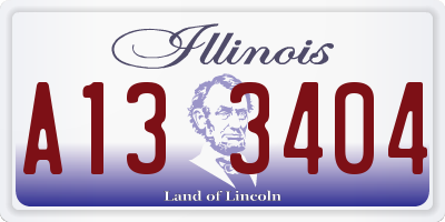 IL license plate A133404