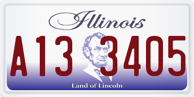 IL license plate A133405