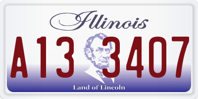 IL license plate A133407