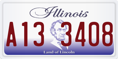 IL license plate A133408