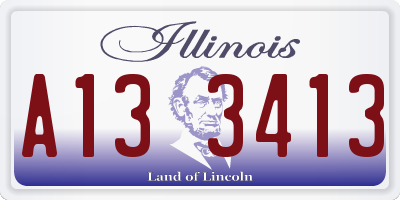 IL license plate A133413