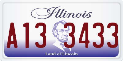 IL license plate A133433