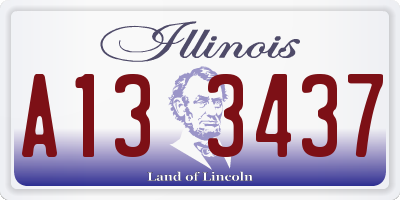 IL license plate A133437