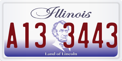 IL license plate A133443
