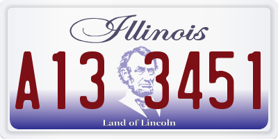 IL license plate A133451