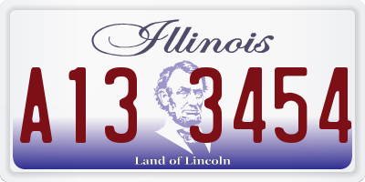 IL license plate A133454