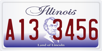 IL license plate A133456
