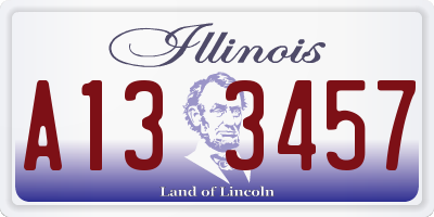 IL license plate A133457