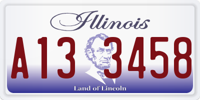 IL license plate A133458