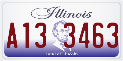 IL license plate A133463