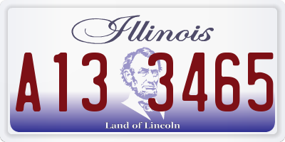 IL license plate A133465