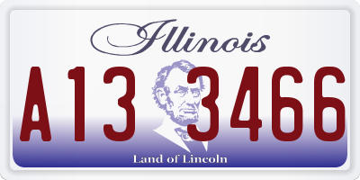 IL license plate A133466