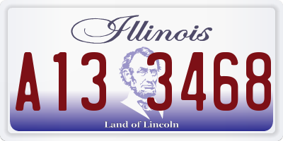 IL license plate A133468