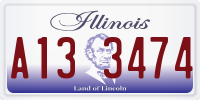 IL license plate A133474