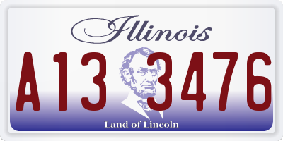 IL license plate A133476