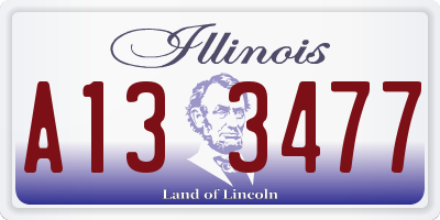 IL license plate A133477