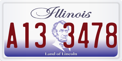 IL license plate A133478