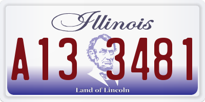 IL license plate A133481
