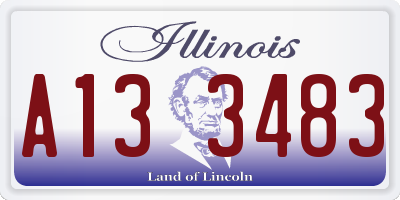 IL license plate A133483