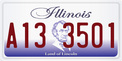 IL license plate A133501