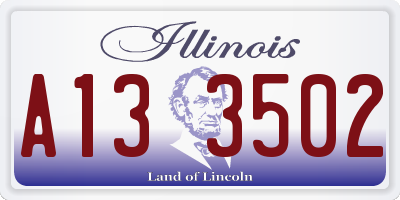 IL license plate A133502