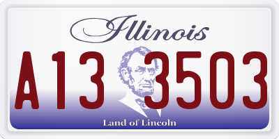 IL license plate A133503