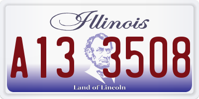 IL license plate A133508